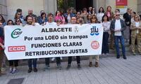 Sindicatos se concentran en Albacete exigiendo condiciones dignas para los trabajadores de la Administración de Justicia