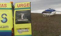 Trasladado al hospital un ciclista tras sufrir una caída en Ossa de Montiel (Albacete)