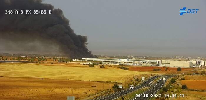 Declarado un incendio en una planta de reciclaje de plásticos en Tarancón (Cuenca)