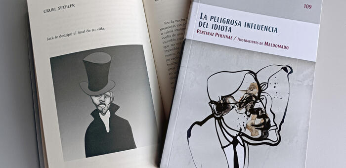 Pertinaz Pertinaz presenta “La peligrosa influencia del idiota”, conjunto de microrrelatos, publicado por la BAM en la Colección Literaria Ojo de Pez