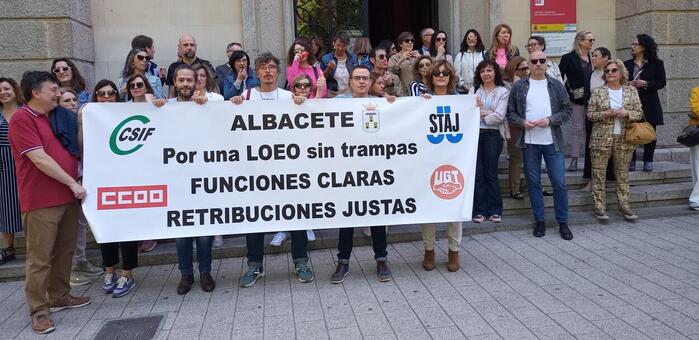Sindicatos se concentran en Albacete exigiendo condiciones dignas para los trabajadores de la Administración de Justicia
