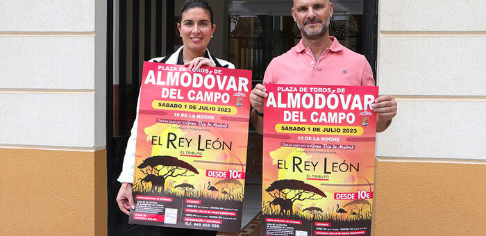 El espectáculo familiar ‘El Rey León. El Tributo’ se podrá disfrutar en Almodóvar del Campo el sábado 1 de julio